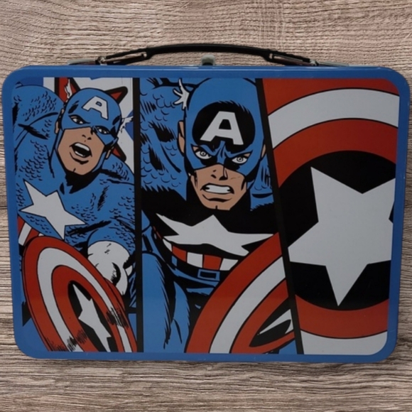 2016 MARVEL CAPTAIN AMERICAN FAN EXPO EXCLUSIVE METAL LUNCH BOX - Picture 10 of 15